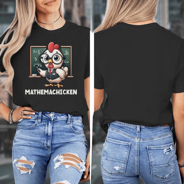 Math Teacher Chicken Mathemachicken Pun Women's T-Shirt, funny design Math Teacher Chicken Mathemachicken Pun Women's T-Shirt, funny design