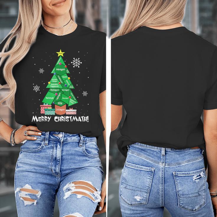 Math Teacher Polygon Christmas Tree Geometry Merry Christmas Women's T-Shirt, funny design