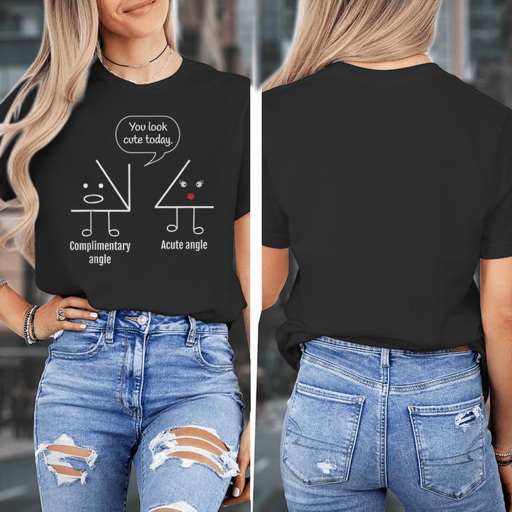 Math Teacher Tee Complimentary Acute Angle T-Shirt Women's T-Shirt, funny design