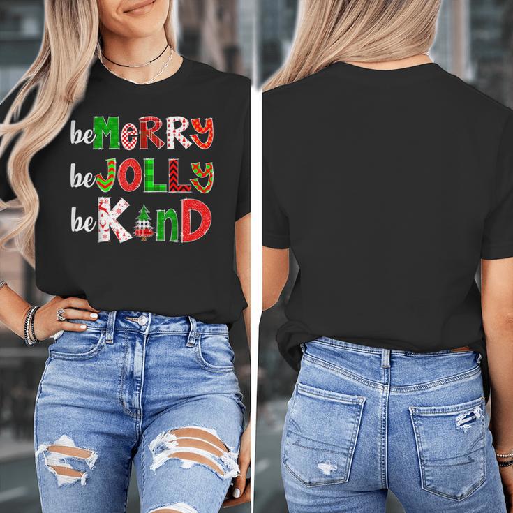 Be Merry Be Jolly Be Kind Merry Christmas Teacher Xmas Pjs Women's T-Shirt, funny design Be Merry Be Jolly Be Kind Merry Christmas Teacher Xmas Pjs Women's T-Shirt, funny design