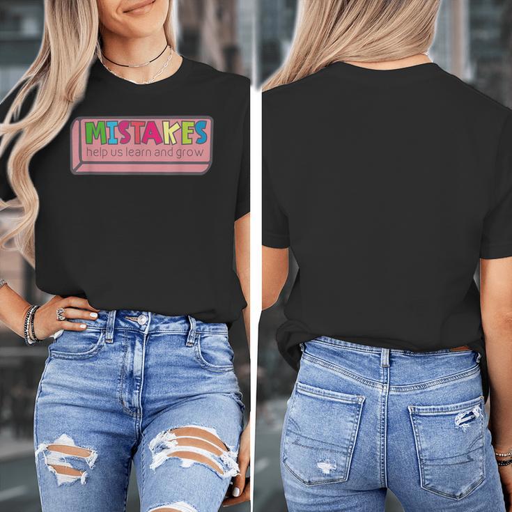 Mistakes Help Us Grow And Learn Teacher Women's T-Shirt, funny design Mistakes Help Us Grow And Learn Teacher Women's T-Shirt, funny design