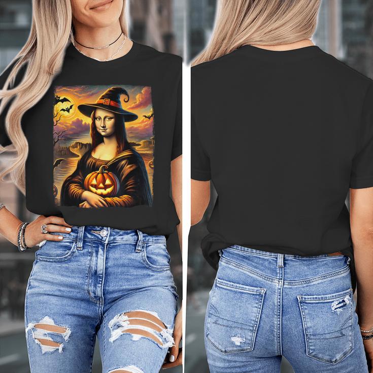 Mona Lisa Pumpkin Halloween Art Teacher Witchy Women Kids Women's T-Shirt, funny design Mona Lisa Pumpkin Halloween Art Teacher Witchy Women Kids Women's T-Shirt, funny design
