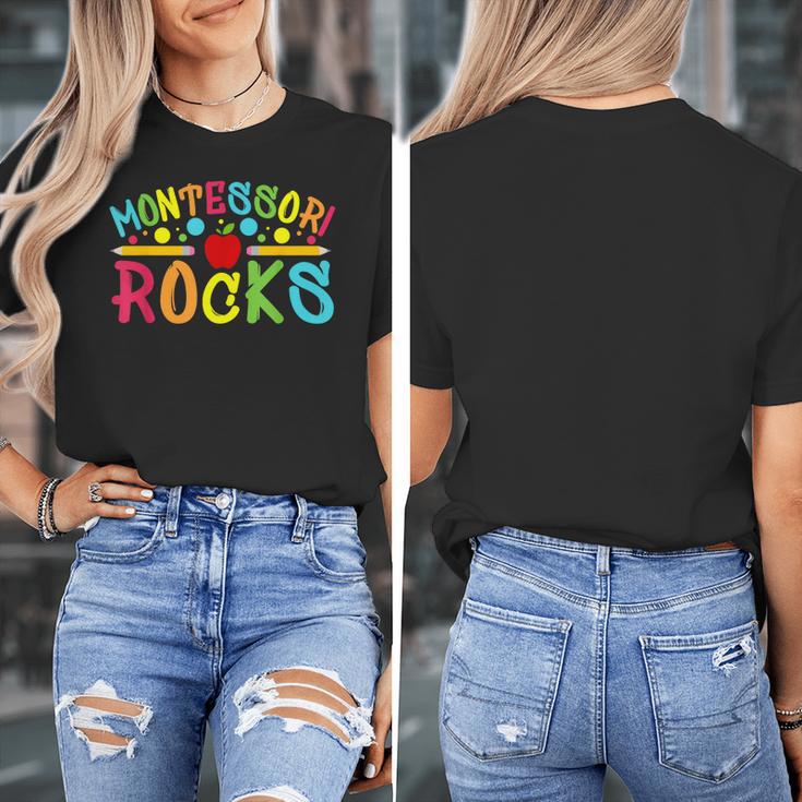 Montessori Rocks Montessori Teacher Back To School Women's T-Shirt, funny design Montessori Rocks Montessori Teacher Back To School Women's T-Shirt, funny design
