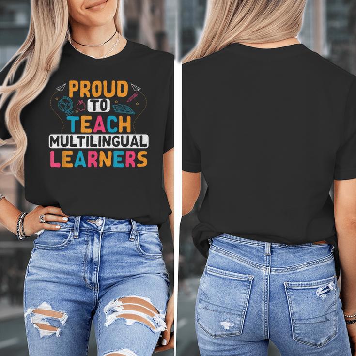 Multilingual Teacher Linguist Language ESL Teaching Women's T-Shirt, Esl Teacher Gifts, funny design