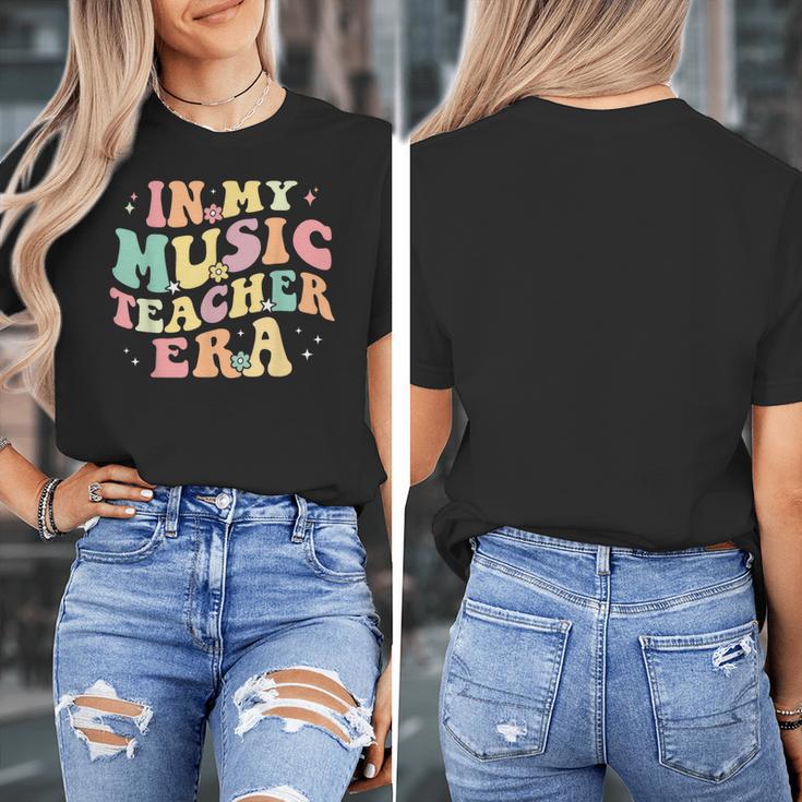 In My Music Teacher Era Retro Back To School Musician Band Men Women Women's T-Shirt, funny design