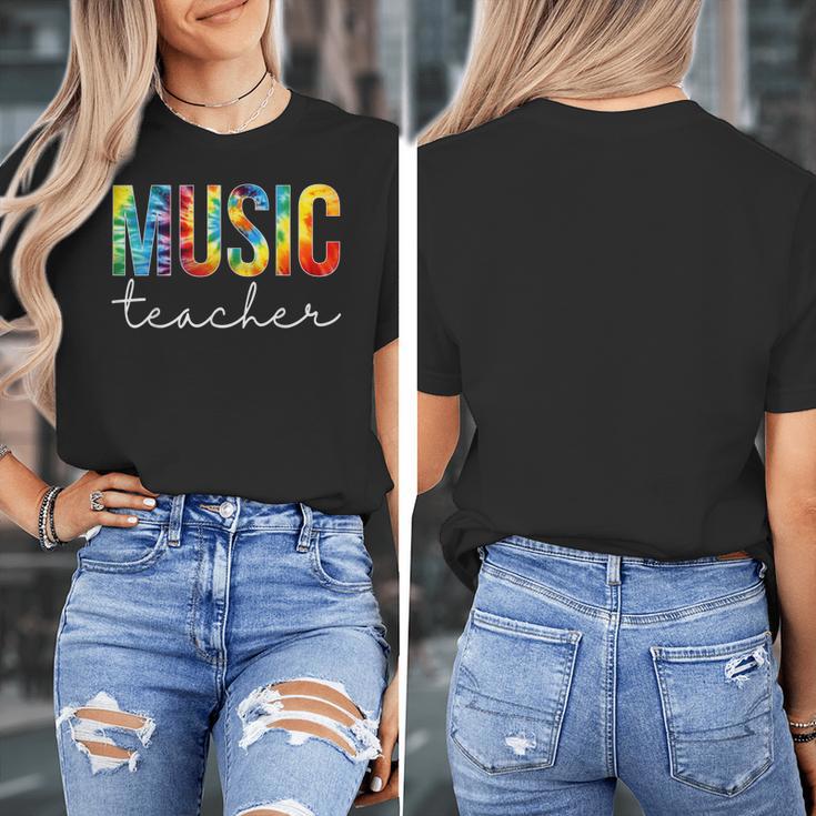 Music Teacher Tie Dye Appreciation Day Hello Back To School Men Women Women's T-Shirt, funny design Music Teacher Tie Dye Appreciation Day Hello Back To School Men Women Women's T-Shirt, funny design