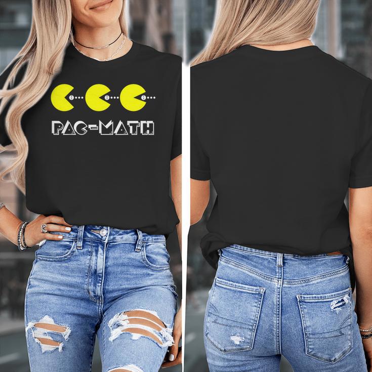 Nerdy Pac-Math Nom Retro Game Precalculus Math Teacher Women's T-Shirt, funny design Nerdy Pac-Math Nom Retro Game Precalculus Math Teacher Women's T-Shirt, funny design