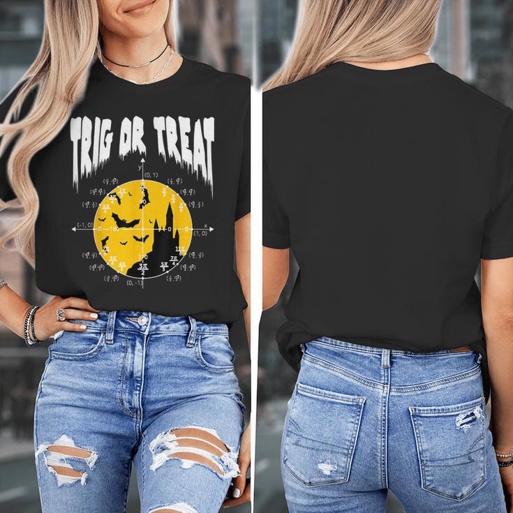 Nerdy Trig Or Treat Halloween Costume Math Teacher Women's T-Shirt, funny design