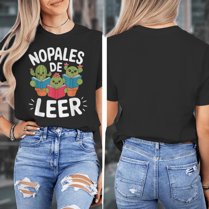 Nopales De Leer Bilingual Teacher Maestra Spanish Teacher Women's T-Shirt, funny design Nopales De Leer Bilingual Teacher Maestra Spanish Teacher Women's T-Shirt, funny design