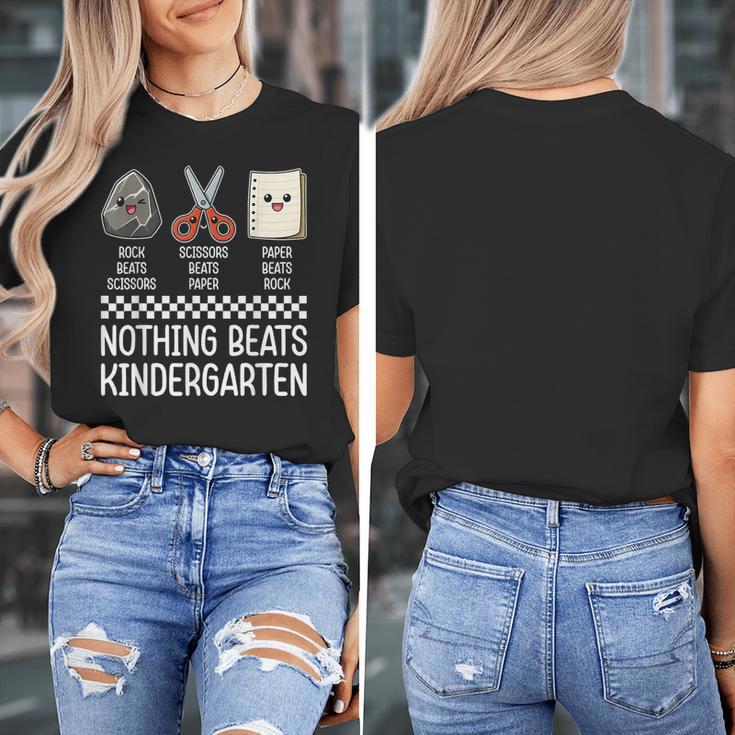 Nothing Beats Kindergarten Back To School Kids Teacher Women's T-Shirt, funny design
