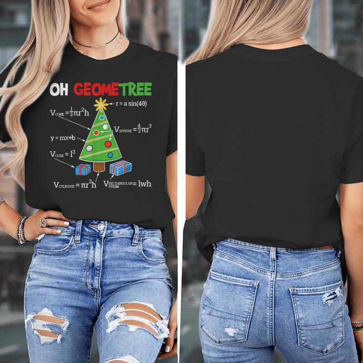 Oh Geometree Christmas Tree Geometry Math Teacher Women's T-Shirt, funny design