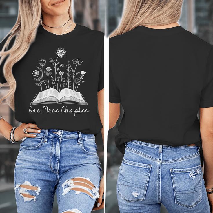One-More Chapter Wildflower Reading Teacher Library Bookish Women's T-Shirt, funny design One-More Chapter Wildflower Reading Teacher Library Bookish Women's T-Shirt, funny design