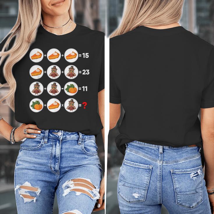 Order Of Operations Math Quiz Game Teacher Thanksgiving Women's T-Shirt, funny design