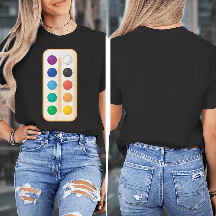 Paint Palette ArtSet Halloween Costume For Teachers Students For Men Women Kids Women's T-Shirt, funny design