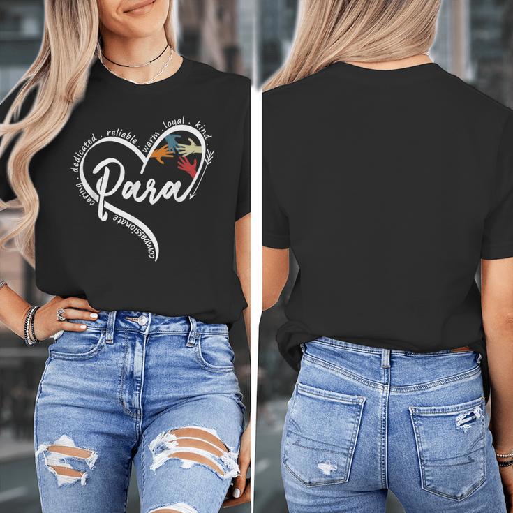 Para Heart Paraprofessional Teacher Paraeducator Women's T-Shirt, funny design Para Heart Paraprofessional Teacher Paraeducator Women's T-Shirt, funny design