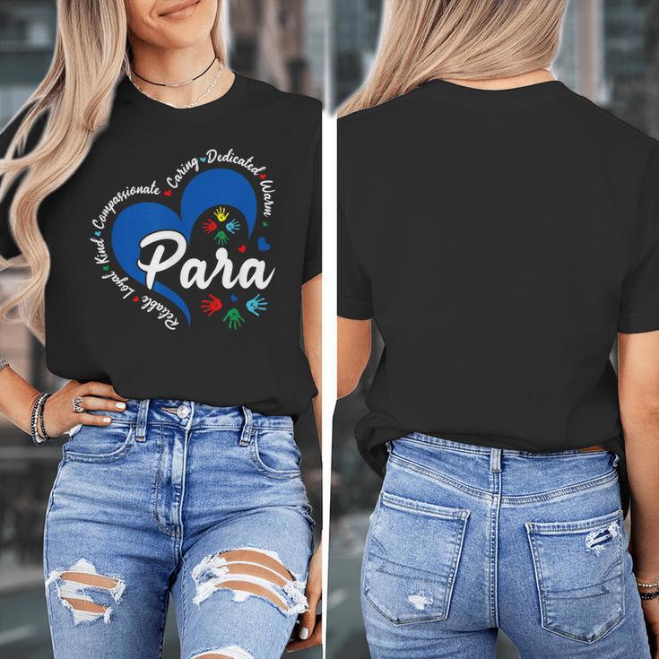 Para Heart Teacher Paraprofessional School Appreciation Women's T-Shirt, funny design Para Heart Teacher Paraprofessional School Appreciation Women's T-Shirt, funny design