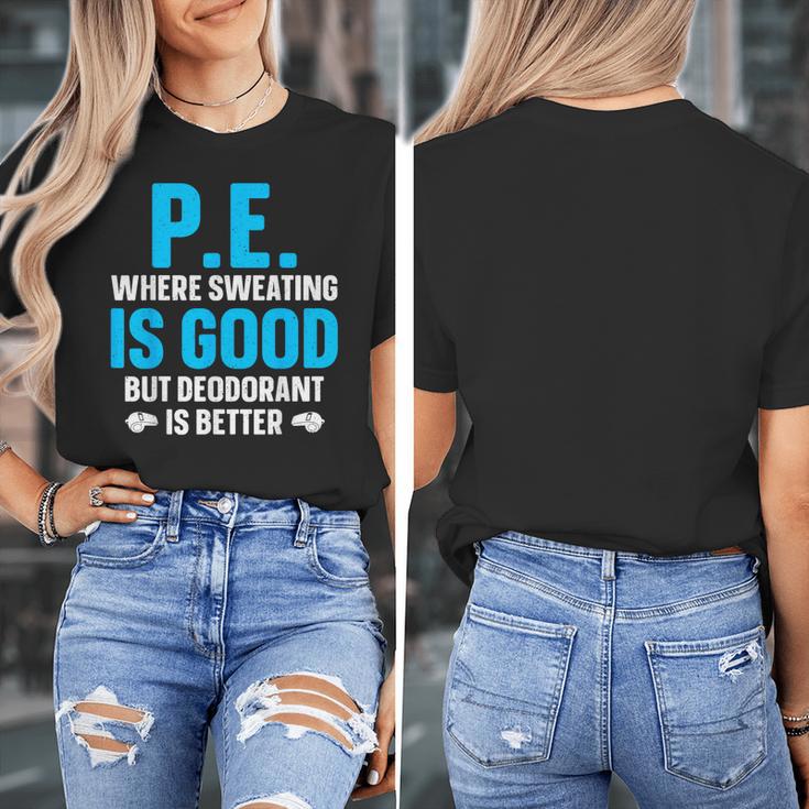 PE Teacher Art For Men Women Gym Teacher Appreciation Women's T-Shirt, Pe Teacher Gifts, funny design