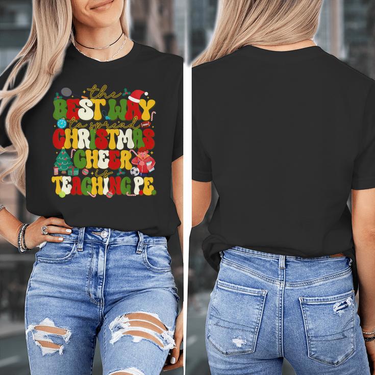 PE Teacher Christmas Holiday Women's T-Shirt, Pe Teacher Gifts, funny design