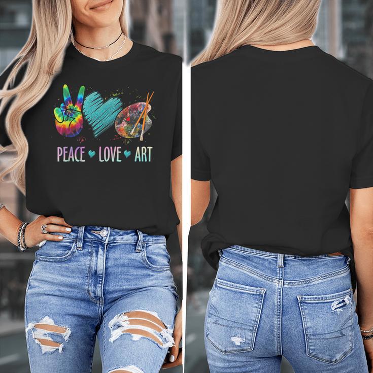 Peace Love Art Painting Palette Art Teacher Women's T-Shirt, funny design Peace Love Art Painting Palette Art Teacher Women's T-Shirt, funny design