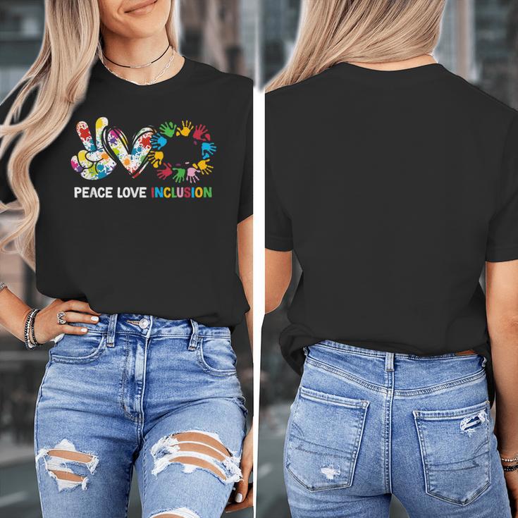 Peace Love Inclusion Sped Squad Special-Ed Teacher Daycare Women's T-Shirt, funny design Peace Love Inclusion Sped Squad Special-Ed Teacher Daycare Women's T-Shirt, funny design