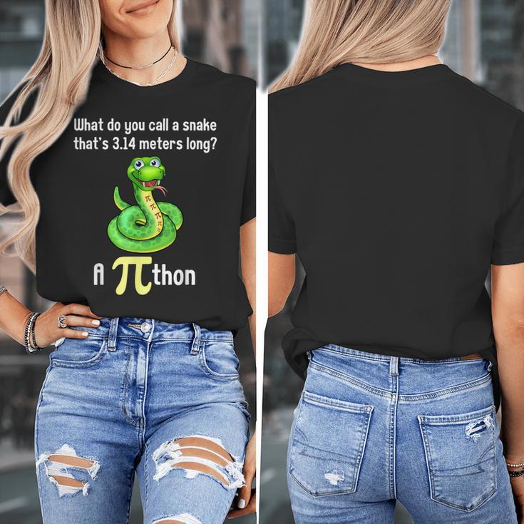 Pi Day Puns Pithon Math Teacher Jokes Women Men Kids Women's T-Shirt, funny design Pi Day Puns Pithon Math Teacher Jokes Women Men Kids Women's T-Shirt, funny design
