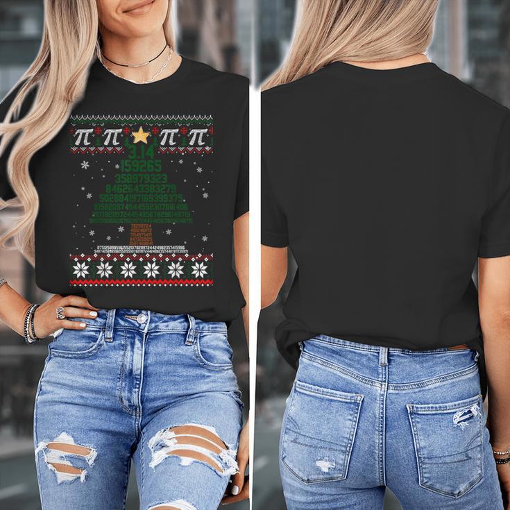 Pi Tree Christmas Math Teacher Ugly Sweater Men Women Kids Women's T-Shirt, funny design