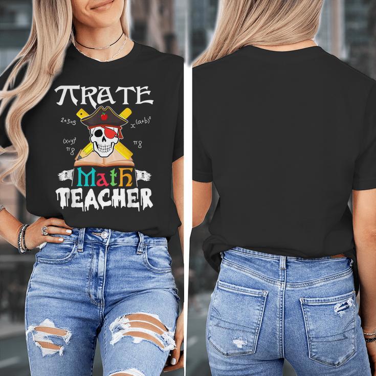 Pirate Math Teacher Skull Pirate Halloween Costume Women's T-Shirt, funny design Pirate Math Teacher Skull Pirate Halloween Costume Women's T-Shirt, funny design