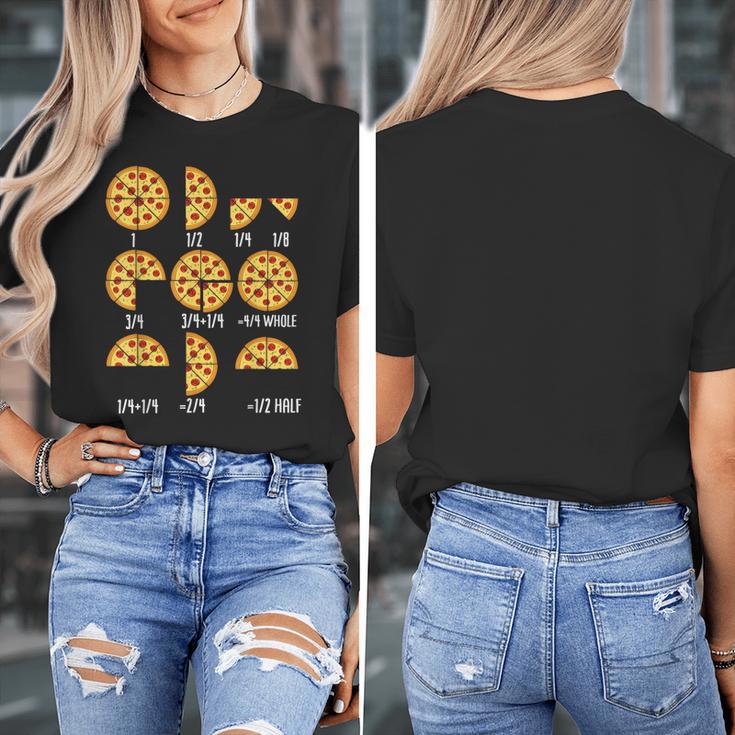 Pizza Slice Fraction Math Teacher Back To School Educational Women's T-Shirt, funny design Pizza Slice Fraction Math Teacher Back To School Educational Women's T-Shirt, funny design