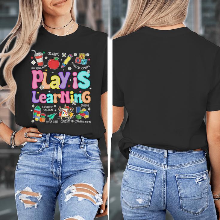 Play Is Learning Educational Teacher Women Women's T-Shirt, funny design