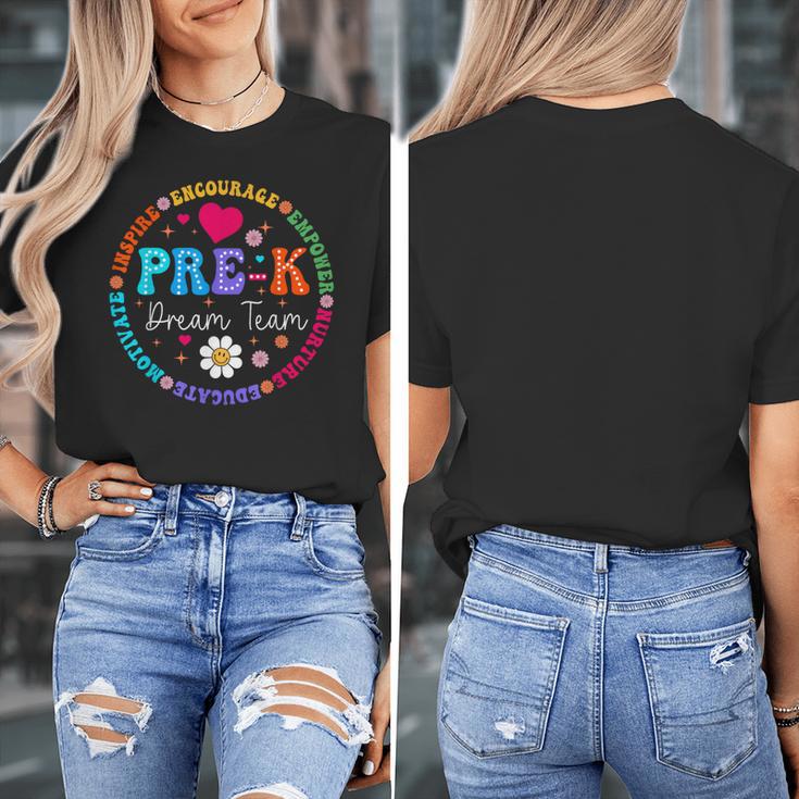Pre K Dream Team Back To School Boys First Day Teacher Women's T-Shirt, funny design Pre K Dream Team Back To School Boys First Day Teacher Women's T-Shirt, funny design