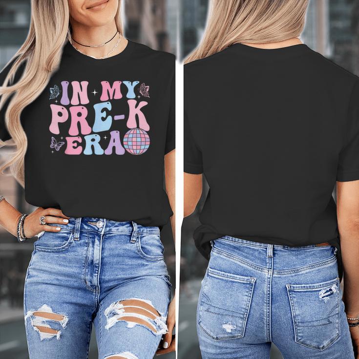 In My Pre K Era Groovy Back To School First Day Teacher Kids Women's T-Shirt, Groovy Teacher Gifts, funny design