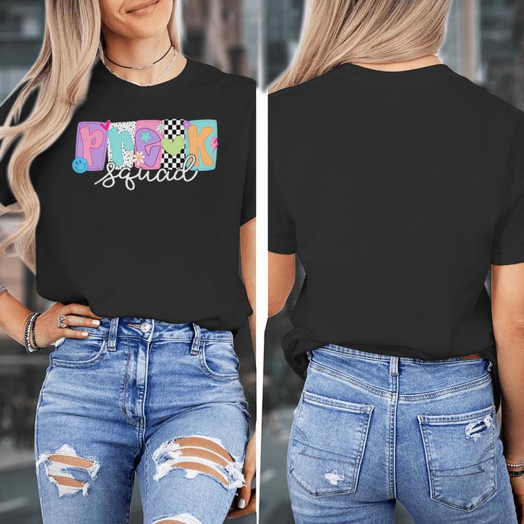 Preschool Squad Team Pre-K Crew Back To School Teacher Women's T-Shirt, funny design Preschool Squad Team Pre-K Crew Back To School Teacher Women's T-Shirt, funny design