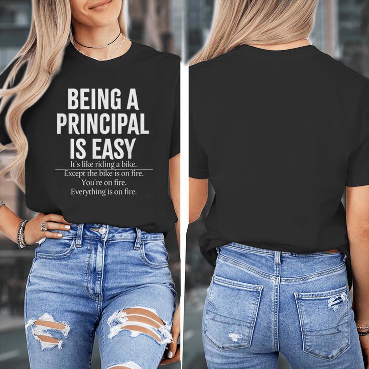Being A Principal Is Easy School Principal Teacher Life Women's T-Shirt, funny design Being A Principal Is Easy School Principal Teacher Life Women's T-Shirt, funny design