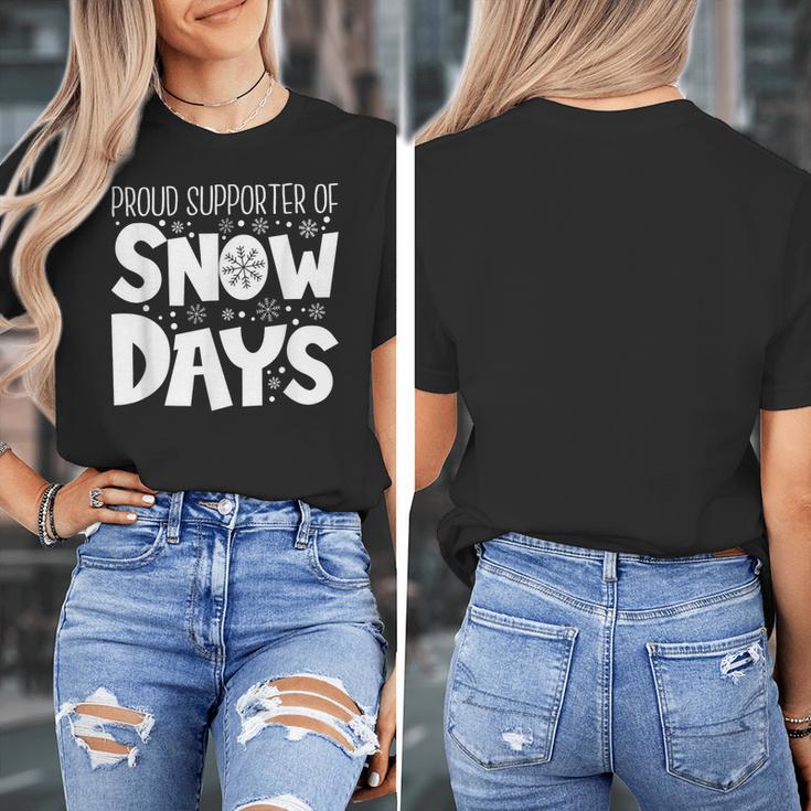 Proud Supporter Of Snow Days Teacher Christmas Men Women Women's T-Shirt, funny design