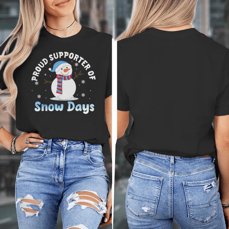 Proud Supporter Of Snow Days Teacher Women's T-Shirt, funny design Proud Supporter Of Snow Days Teacher Women's T-Shirt, funny design
