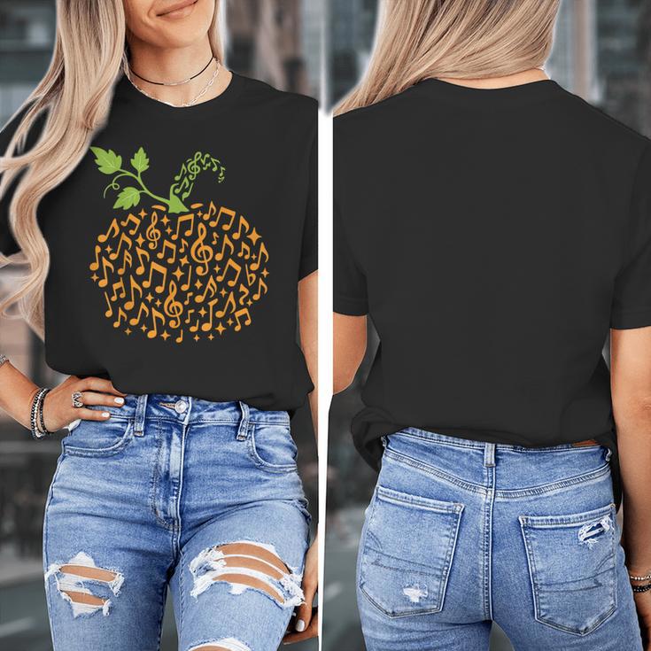 Pumpkin Music Notes Fall Teacher Autumn Halloween Women's T-Shirt, funny design Pumpkin Music Notes Fall Teacher Autumn Halloween Women's T-Shirt, funny design