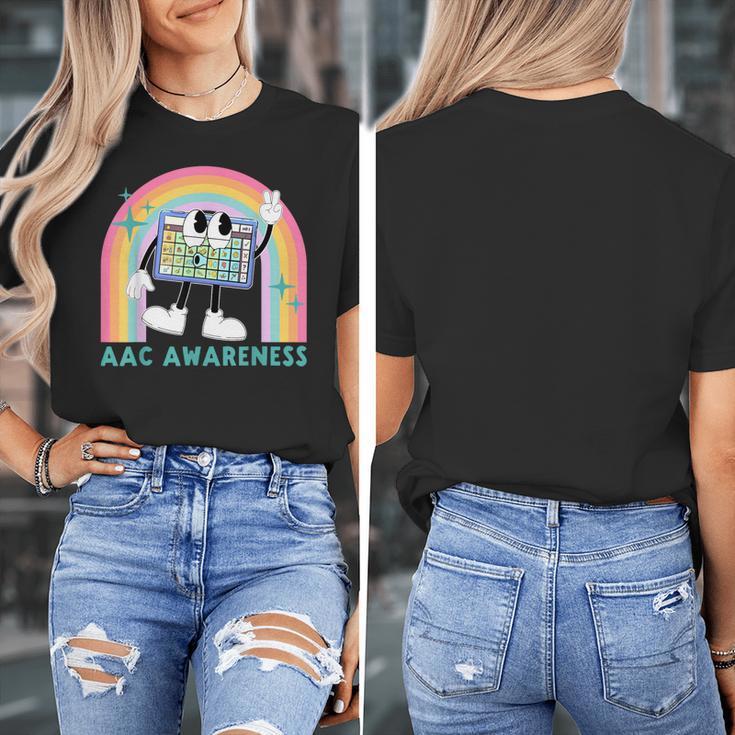 Rainbow AAC Awareness Month SPED Teacher SLP Communication Women's T-Shirt, funny design