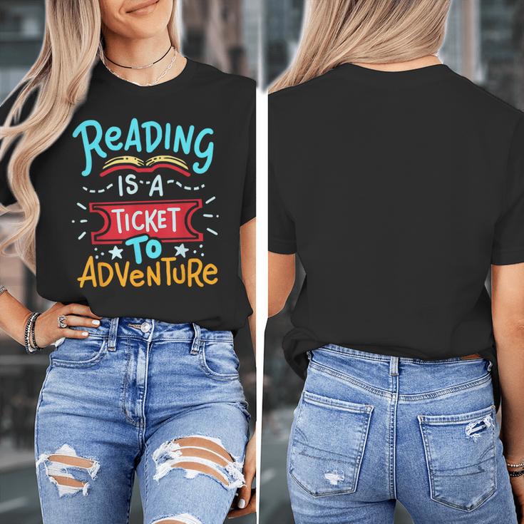 Reading Adventure Library Student Teacher Book Women's T-Shirt, funny design Reading Adventure Library Student Teacher Book Women's T-Shirt, funny design