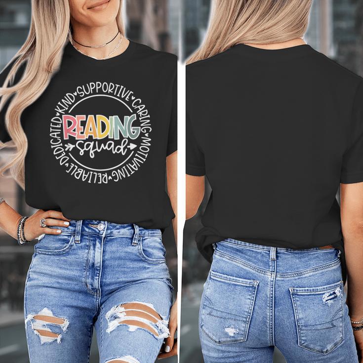 Reading Squad Teacher Reader Librarian Interventionist Team Women's T-Shirt, funny design Reading Squad Teacher Reader Librarian Interventionist Team Women's T-Shirt, funny design