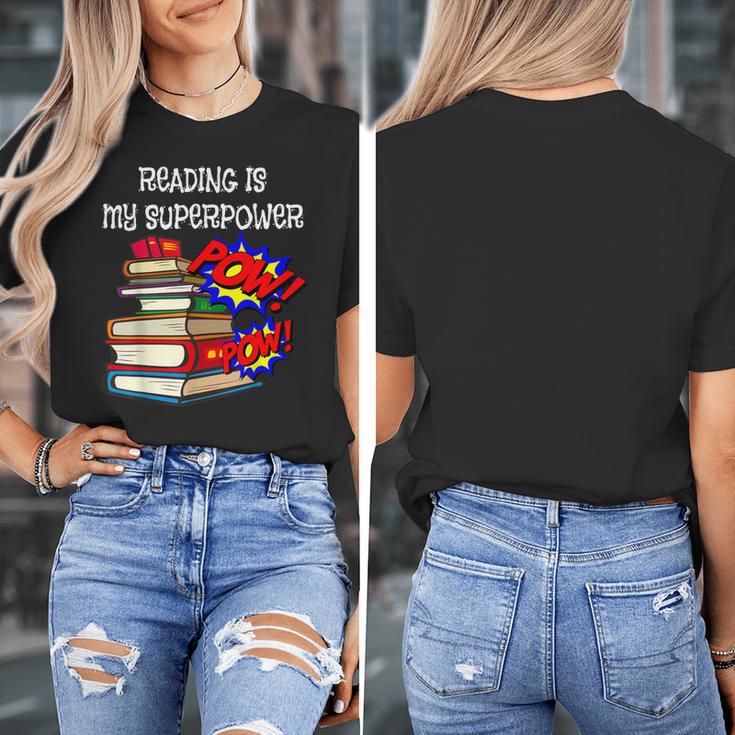 Reading Is My Super Power Superhero Best English Teacher Women's T-Shirt, Super Teacher Gifts, English Teacher Gifts, funny design