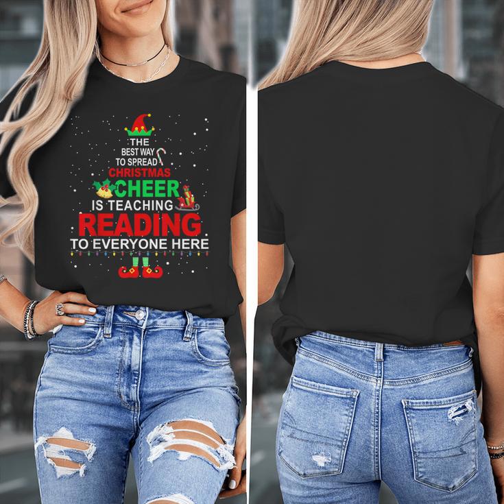 Reading Teacher Christmas Shirt Elf Christmas Cheer For Men Women Women's T-Shirt, funny design Reading Teacher Christmas Shirt Elf Christmas Cheer For Men Women Women's T-Shirt, funny design