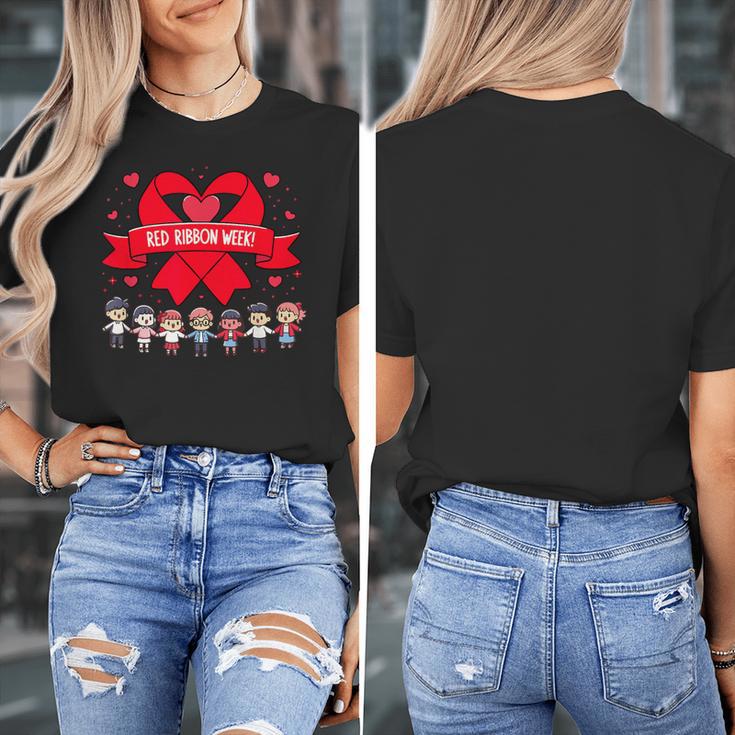 Red Ribbon Week Awareness For Students And Teachers Men Women Girls Kids Women's T-Shirt, funny design Red Ribbon Week Awareness For Students And Teachers Men Women Girls Kids Women's T-Shirt, funny design