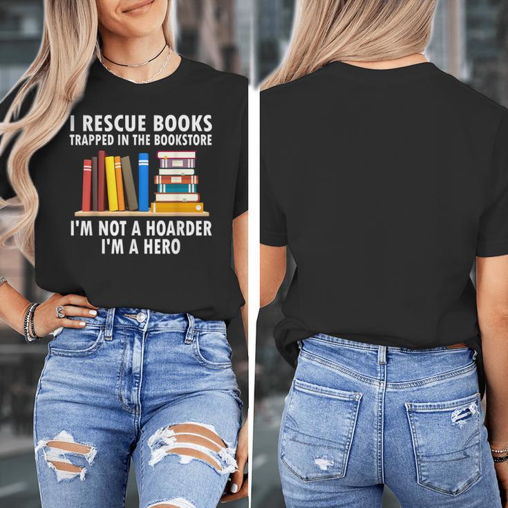 I Rescue Books Trapped In The Bookstore Book Teacher For Men Women Women's T-Shirt, funny design I Rescue Books Trapped In The Bookstore Book Teacher For Men Women Women's T-Shirt, funny design