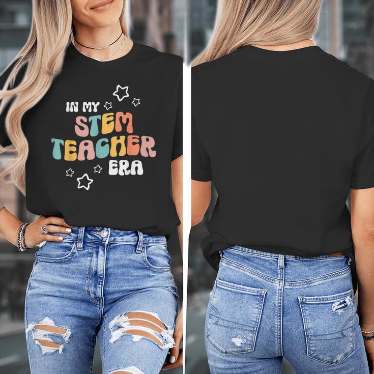 Retro Boho Math Science Professor In My STEM Teacher Era Women's T-Shirt, Science Teacher Gifts, funny design
