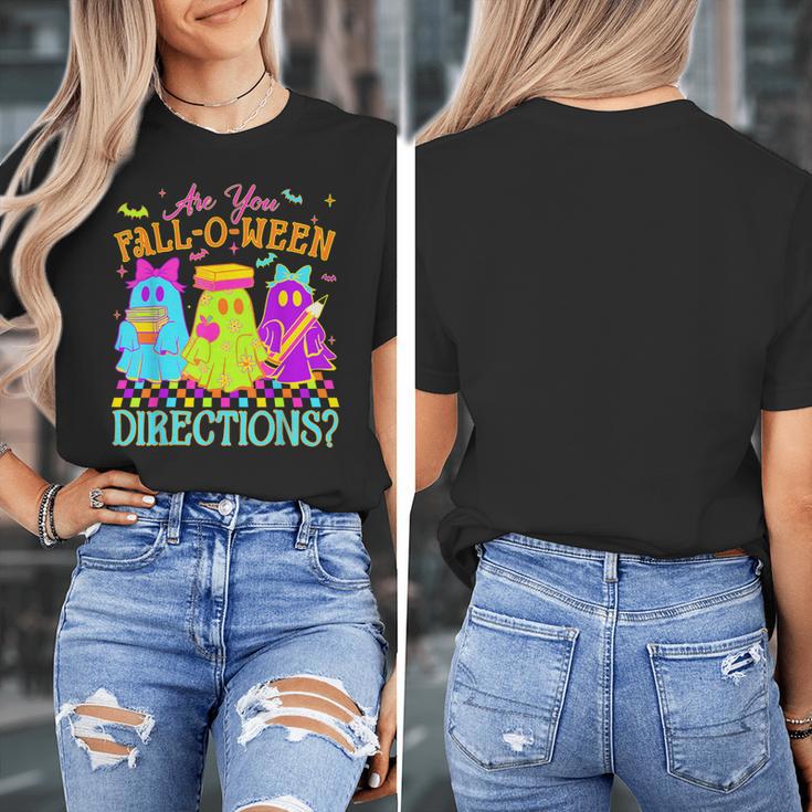 Retro Are You Falloween Direction Teacher Spooky Halloween Women's T-Shirt, funny design Retro Are You Falloween Direction Teacher Spooky Halloween Women's T-Shirt, funny design