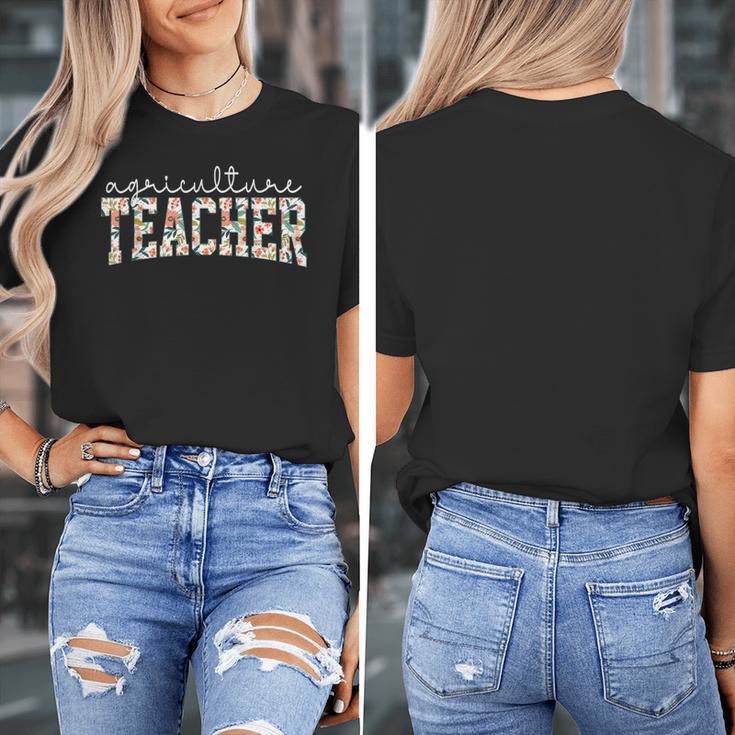 Retro Floral Agriculture Teacher Farmer AG Teacher Team Crew Women's T-Shirt, funny design Retro Floral Agriculture Teacher Farmer AG Teacher Team Crew Women's T-Shirt, funny design