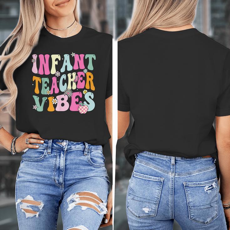 Retro Infant Teacher Vibes Women Daycare Teacher Women's T-Shirt, funny design