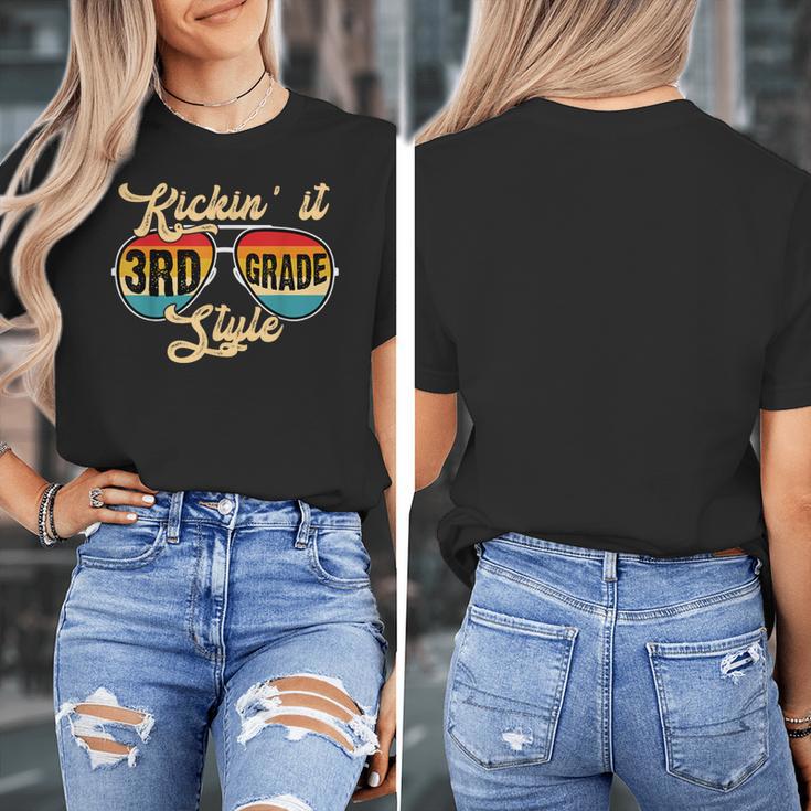 Retro Kickin It 3rd Grade Style Teacher Back To School Men Women Women's T-Shirt, funny design