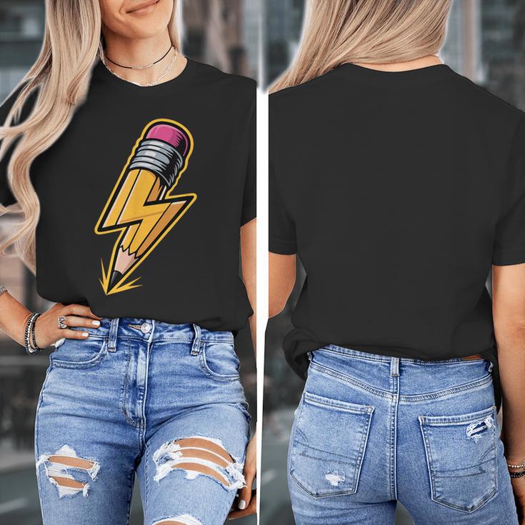 Retro Pencil Pencil Back To School Teacher Student Women's T-Shirt, funny design Retro Pencil Pencil Back To School Teacher Student Women's T-Shirt, funny design
