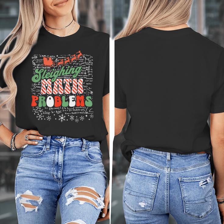 Retro Sleighing Math Problems Santa Math Teacher Christmas Women's T-Shirt, funny design Retro Sleighing Math Problems Santa Math Teacher Christmas Women's T-Shirt, funny design